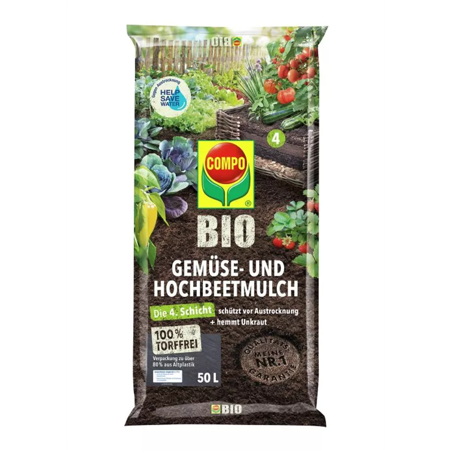 COMPO BIO Gemüse- und Hochbeetmulch torffrei
